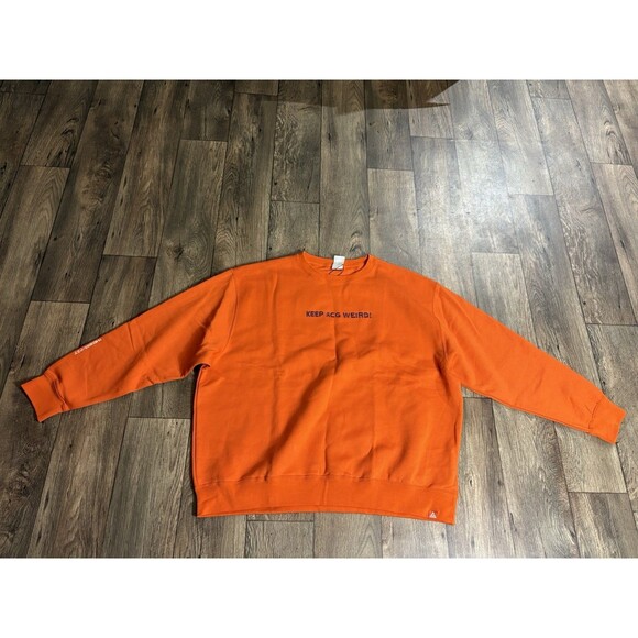 Nike ACG Therma-FIT Fleece Crewneck Sweater Campfire Orange Mens Size 2XL - Picture 1 of 11